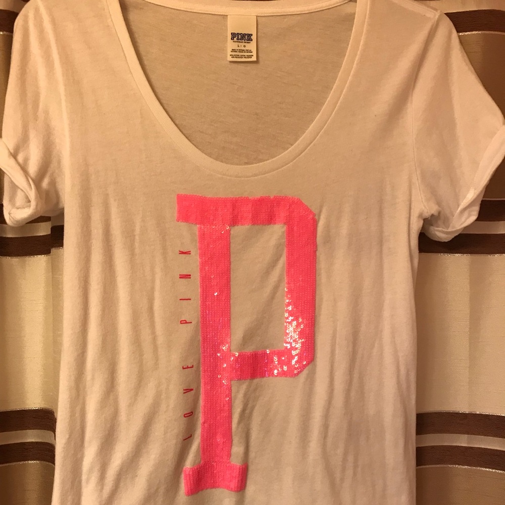 White T-Shirt by PINK